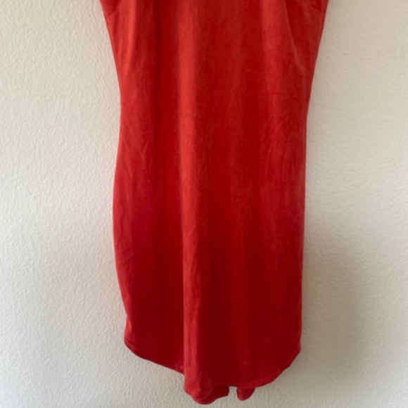 A’gaci | Made In USA Neon Suede Halter Bodycon Mini Dress, XS-S Fit - Picture 3 of 8